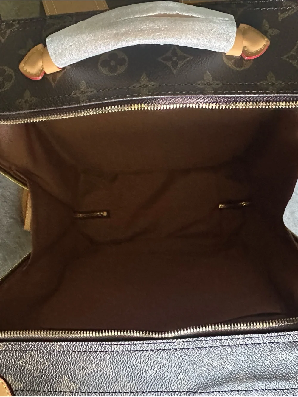 Monogram Canvas Vertical Backpack/Trunk - Brown/Tan - Picture 10 of 15